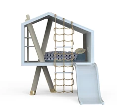 Домик с канатной сеткой